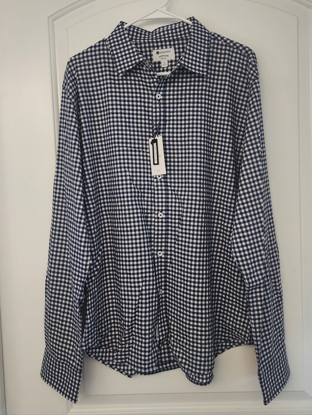 NWT Sperry Men's Tencel Plaid Long Sleeve Casual Button Down Shirt X-Large XL